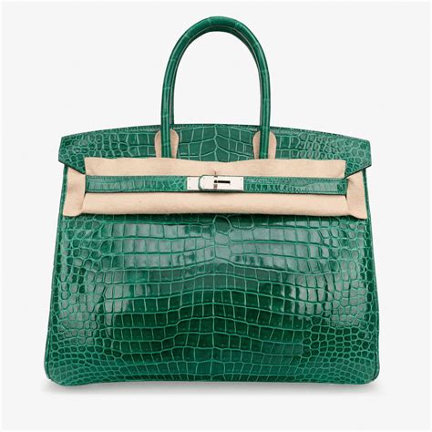 hermes birkin 35 crocodile green vert force